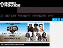 Tablet Screenshot of harmony-productions.com